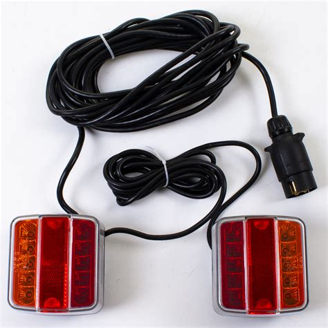 magnetic trailer led light kit towing lights lamps cluster read  ebay