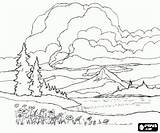 Paisaje Landschap Montañas Kleurplaat Kleurplaten Coloring Fauna Paesaggio Paisagem Nuvole Montagne Montanhas Wolken Paisagens Malvorlagen Colorearjunior Nubes Paesaggi Naturali Colorare sketch template