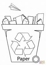 Recycling Bin Coloring Pages Paper Recycle Printable Drawing Bins Template Colouring Color Kids Supercoloring Preschool Earth Printables Drawings Truck Reuse sketch template