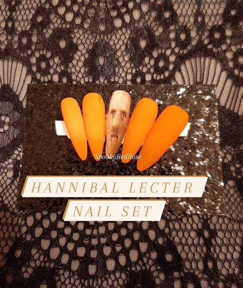 hannibal lecter horror press  set spooky halloween nails etsy