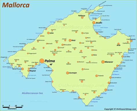 majorca maps balearic islands spain map  majorca mallorca