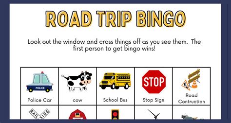 printable road trip bingo cards  email required