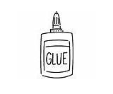 Glue Coloring Pages Stick Template sketch template