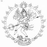 Shiva Nataraja Almighty Appear Depiction sketch template