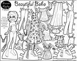 Paper Doll Marisole Dolls Boho Printable Beautiful Monday Coloring Print Thin Pages Contemporary Click Personas Books Friends Pdf sketch template