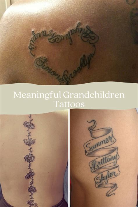 meaningful grandchildren tattoos images tattooglee