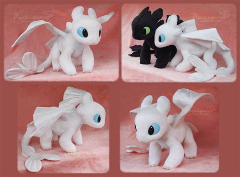 young light fury handmade plush  piquipauparro  deviantart