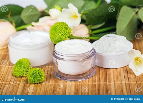 lotion stock photo image  decorated cleanser table
