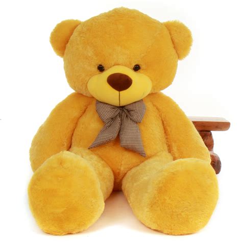 ft life size yellow teddy bear daisy cuddles giant teddy brand