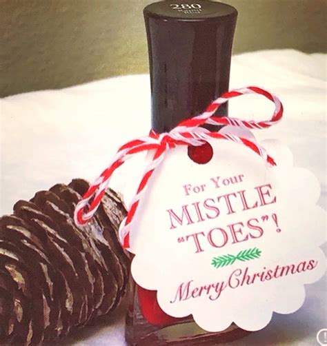 mistle toes holiday gift tags nail polish christmas gift tags paper taigh holiday gift