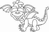 Dragon Coloring Pages Cartoon Printable Print Size Sheets sketch template