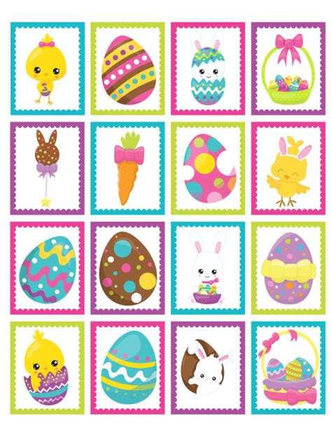printable easter memory game play party plan