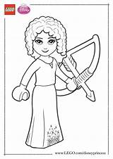 Princess Coloring Pages Lego Colouring Merida Color Uploaded User Brave Sheet sketch template