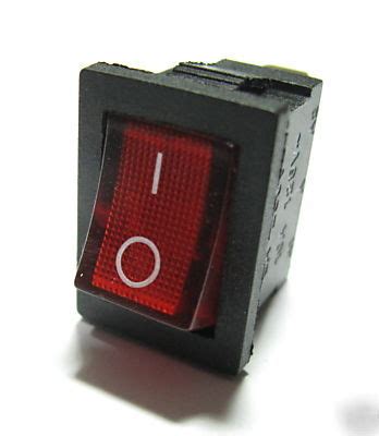 pcs onoff red illuminated rocker switch  pin