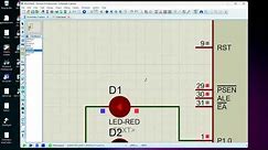 ledblink 8051 | Proteus 8 Simulation | led blink code | keil5 microvision 5 Embedded system