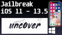 iOS 11 - 13.5 Jailbreak on Windows ( unc0ver )