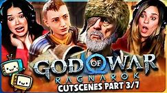 GOD OF WAR RAGNAROK CUTSCENES (PART 3/7) REACTION! | GameClips