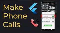 Flutter - How To Make Direct Phone Calls - URL Launcher - 2023