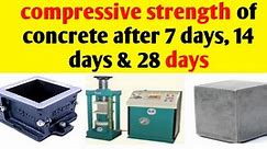 Compressive strength of concrete - cube test procedure & result at 7 days & 28 days of curing - Civil Sir