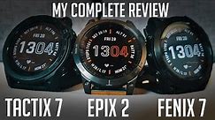 Garmin Fenix 7, Tactix 7 and Epix 2 complete review