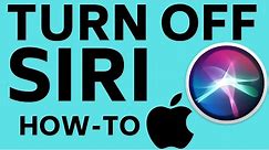 How to Turn Off Siri - Disable Siri on iPhone & iPad