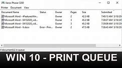 Win 10 - How To Clear The Print Queue