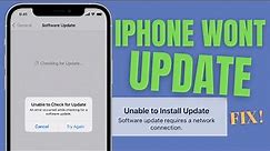 iPhone Is Not Updating | The Easy Fix: Unable to Check for Update on iOS