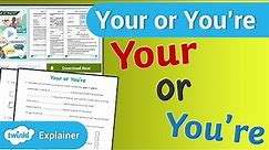 Your or You're || Homophones