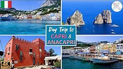 ISLAND OF CAPRI │ ITALY. DAY TRIP to CAPRI & ANACAPRI in 4K. PLACES TO SEE, PRICING & TIPS.