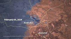War in Ukraine: animated map showing the situation at Avdiivka