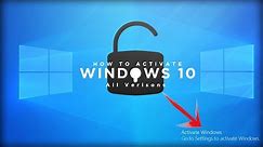 🔧🔑🔧 How To Activate Windows 10 For Free, All Versions 64 bit/32 Bit 🔧🔑🔧