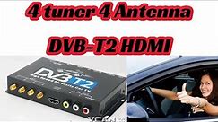 4 Tuner 4 Antenna digital tv receiver box for DVB T2 support HDMI and CVBS video output at same time