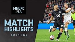 HIGHLIGHTS: MNUFC vs. LA Galaxy | October 07, 2023