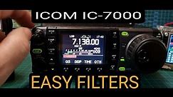 ICOM IC-7000 Easy FILTERS & General Use
