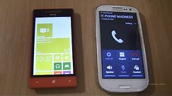 Over the Horizon Incoming call & Outgoing call at the Same Time Samsung Galaxy S3 duos White+HTC