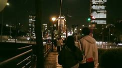 walking through Tokyo at night