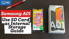 Samsung A01 SD Card Internal Storage Guide // Use SD Card as Internal Storage Android Samsung Guide