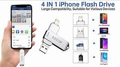 EATOP 64GB Photo Stick for iPhone Storage, iPhone Memory Stick USB Stick External