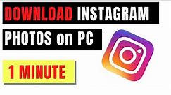 HOW TO Download Instagram Photos on PC? | FREE | Chrome Extension