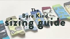 Bare Kind sock sizing guide - children's and adult's sock sizes