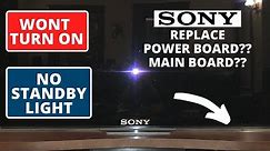 How To Fix SONY TV Wont Turn On No Standby Light || No Picture No Sound