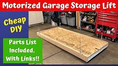 Motorized Garage Storage Lift Build