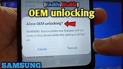 How to enable or disable OEM unlocking on Samsung Galaxy A02 | Developer Options