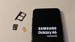 How to Insert or remove SIM card and microSD Card in Galaxy A6