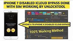 Iphone 7/ 7 Plus Passcode/Disabled Bypass Done By Unlocktool || Iphone 7 Disabled Bypass Unlocktool