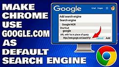 How To Make Google Chrome Use Google.Com as Default Site Search Engine [Solution]