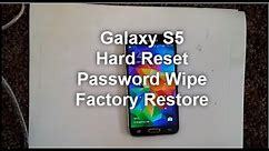 Samsung Galaxy S5: HARD RESET PASSWORD REMOVAL FACTORY RESTORE how-to