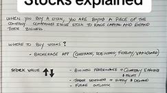 Stocks explained in 30 seconds #stocks101fordummies #genzfinance #lifeonabudget #money #learnontiktok