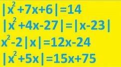 #wartość bezwzględna w #równaniach kwadratowych, #równania kwadratowe z #wartościami bezwzględnymi