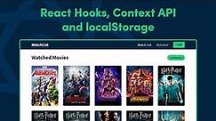 Create a Movie Watchlist with React Hooks, Context API and localStorage